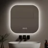 EMKE Miroir lumineux salle de bain sans cadre 60x60cm , Interrupteur Tactile, Anti-buée, LED Lumière Blanche Froide/Neutre/Chaude