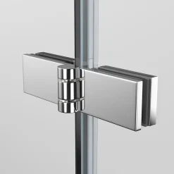 EMKE Pare de baignoire en 6 mm verre securit Paroi de douche pliable pour baignoire, 130x140cm,Revêtement Nano facile à nettoyer