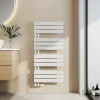 EMKE Radiateur Sèche-Serviettes à Eau Chaude Flat Panel - Blanc Brillant 104x50 cm - 529W