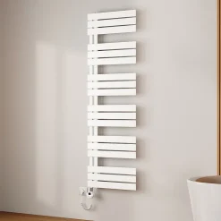 EMKE Radiateur Sèche-Serviettes Électrique 1599x500 mm, Blanc 1000W, WiFi, Modes Intelligents, Détection Fenêtre