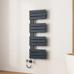EMKE Radiateur Sèche-Serviettes Électrique 1041x400 mm, Gris Anthracite 400W, WiFi, Modes Intelligents, IPX4