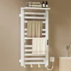 EMKE Radiateur sèche-serviettes électrique salle de bain 100 x 50 cm, température constante intelligente, 280 W, blanc brillant