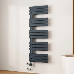 EMKE Radiateur Sèche-Serviettes Électrique 1320x500 mm, Gris Anthracite 800W, WiFi, Modes Intelligents, IPX4