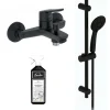 Ensemble bain douche avec mitigeur mécanique mural JACOB DELAFON Aimé noir + nettoyant