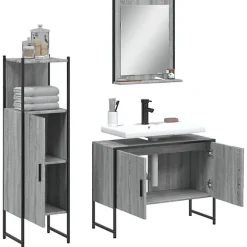 Ensemble d'armoires de salle de bain 3 pcs sonoma gris vidaXL