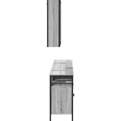 Ensemble d'armoires de salle de bain 3 pcs sonoma gris vidaXL