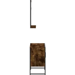 Ensemble d'armoires de salle de bain 2 pcs chêne fumé vidaXL