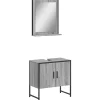 Ensemble d'armoires de salle de bain 2 pcs sonoma gris vidaXL