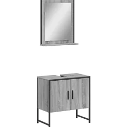 Ensemble d'armoires de salle de bain 2 pcs sonoma gris vidaXL