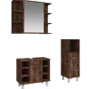 Ensemble d'armoires de salle de bain 3 pcs chêne fumé vidaXL
