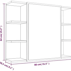 Ensemble d'armoires de salle de bain 3 pcs chêne fumé vidaXL