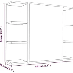 Ensemble d'armoires de salle de bain 3 pcs chêne fumé vidaXL
