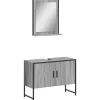 Ensemble d'armoires de salle de bain 2 pcs sonoma gris vidaXL