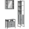 Ensemble d'armoires de salle de bain 3 pcs sonoma gris vidaXL