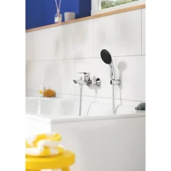 Ensemble de douche avec pommeau 1 jet Pluie, support et flexible 1,75m - GROHE Vitalio Start 110 27944001 - Economie d'eau