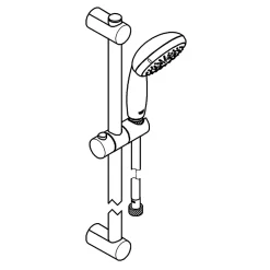 Ensemble de douche chromé Vitalio Start 100 Grohe