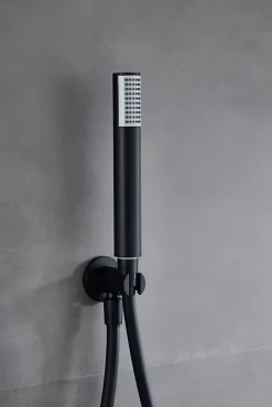 Ensemble de douche CURVED à encastrer - mitigeur monocommande Noir (mat)ChroméNoir matCanon de fusilOr brosséOr rose brossé Ensem