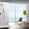 Ensemble de douche CURVED à encastrer - Thermostatique Canon de fusilChroméNoir matCanon de fusilOr brosséOr rose brossé Ensemble