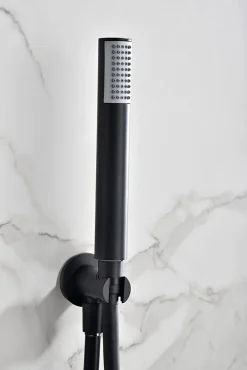 Ensemble de douche CURVED à encastrer - Thermostatique Noir (mat)ChroméNoir matCanon de fusilOr brosséOr rose brossé Ensemble enc