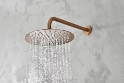 Ensemble de douche CURVED à encastrer - mitigeur monocommande Or rose brosséChroméNoir matCanon de fusilOr brosséOr rose brossé E