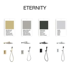 Ensemble de douche encastré thermostatique 2 voies SKY BATH or brossé PVD série ETERNITY
