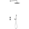 Ensemble de douche encastrable avec mitigeur thermostatique - Couleur nickel brossé - TIMAVO