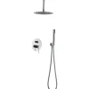 Ensemble de douche Plafond TOUCHER à encastrer - Mitigeur monocommande Chromé Brillant Ensemble encastré douchette + tête de douc