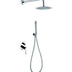 Ensemble de douche STICK à encastrer - mitigeur monocommande Chromé Brillant Ensemble encastré douchette + tête de douche