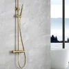 Ensemble de douche thermostatique LINE - Rose brossé