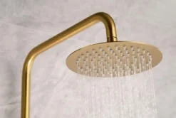 Ensemble de douche thermostatique LINE - Rose brossé