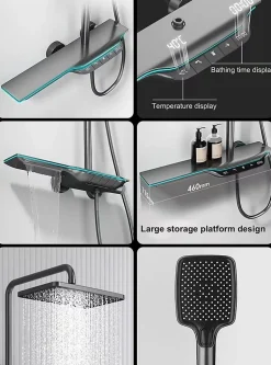 Ensemble de douche thermostatique intelligent Kleenmac avec affichage numérique modèle Amadis