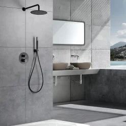 Ensemble de douche TOUCHER à encastrer - Mitigeur thermostatique Canon de fusil Ensemble encastré douchette + tête de douche