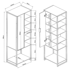 Ensemble de meubles de salle de bain 4 pièces Namsskogan effet noyer noir en.casa