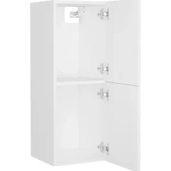 Ensemble de meubles de salle de bain - vidaXL - 3070910 - Blanc - Bois d'ingénierie - Rangement spacieux