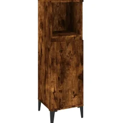 Ensemble de meubles de salle de bain 3 pcs Chêne fumé vidaXL