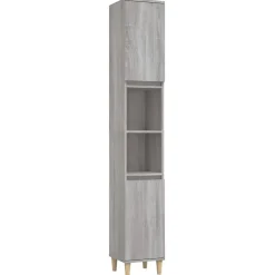 Ensemble de meubles de salle de bain 3 pcs Sonoma gris vidaXL