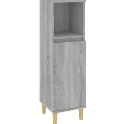 Ensemble de meubles de salle de bain 3 pcs Sonoma gris vidaXL
