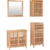 Ensemble de meubles de salle de bain 4 pcs Bois massif de noyer vidaXL