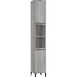 Ensemble de meubles de salle de bain 3 pcs Sonoma gris vidaXL