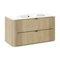 Ensemble de salle de bain KORI : meuble sous vasque 100cm et vasque à encastrer