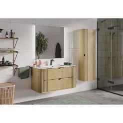Ensemble de salle de bain KORI : meuble sous vasque 100cm et vasque à encastrer