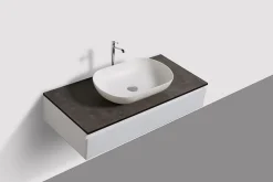 Ensemble de salle de bain Vision 1000 blanc mat - Avec armoire de toilette, Sans cache, Sans vasque à poser
