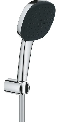 Ensemble douchette 2 jets + support + flexible chrome, Grohe Vitalio Comfort 100