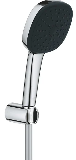 Ensemble douchette 3 jets + support + flexible chrome, Grohe Vitalio 100