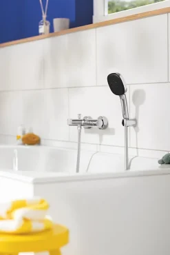 Ensemble douchette 3 jets + support + flexible chrome, Grohe Vitalio 100