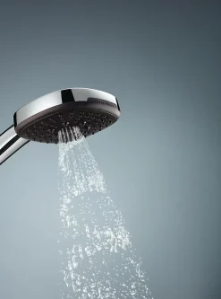 Ensemble douchette 3 jets + support + flexible chrome, Grohe Vitalio 100