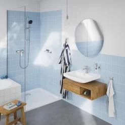 Ensemble douchette 3 jets + support + flexible chrome, Grohe Vitalio Comfort 110