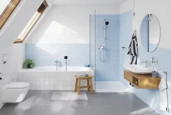Ensemble douchette 3 jets + support + flexible chrome, Grohe Vitalio Comfort 110
