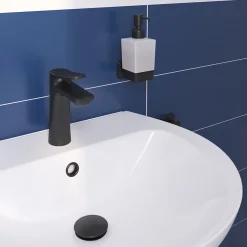 Ensemble lavabo et colonne en céramique blanc Tasi GoodHome