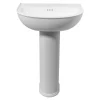Ensemble lavabo et colonne en céramique blanc Endell GoodHome